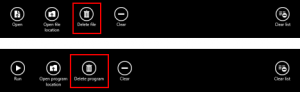 Internet Explorer, app, downlods, manage, run, clear, delete