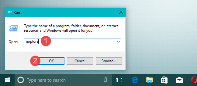 Internet Explorer, Windows, start