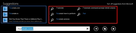Internet Explorer 11, touch, version, Windows 8.1, enhanced, suggestions, turn on, turn off