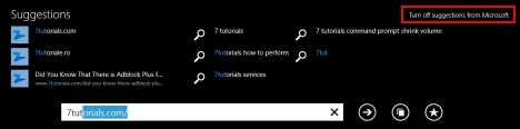 Internet Explorer 11, touch, version, Windows 8.1, enhanced, suggestions, turn on, turn off