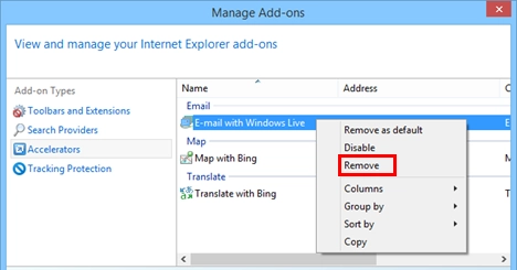 Internet Explorer, remove, enable, disable, add-on, add-ons, extensions