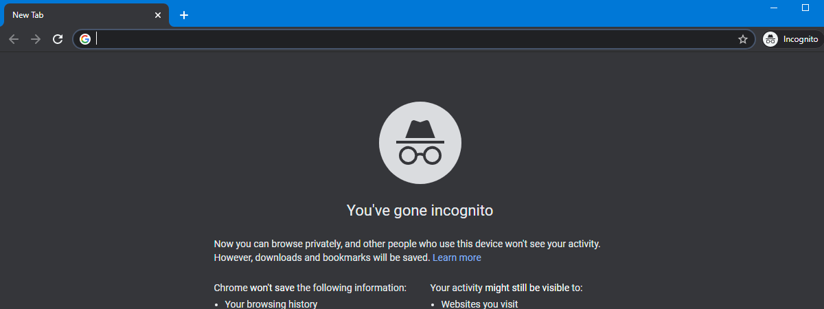 Go incognito with a shortcut key in Chrome, Edge, Firefox, and Opera