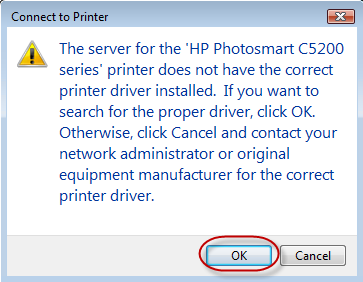 Install Network Shared Printer