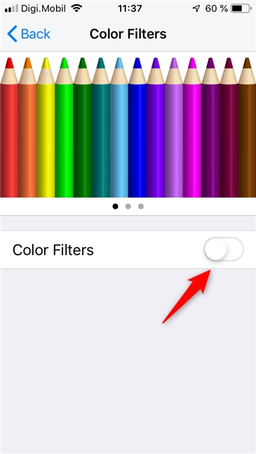 Disabling the Color Filters in iOS