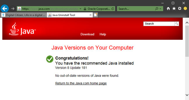 Java, web browsers, enable