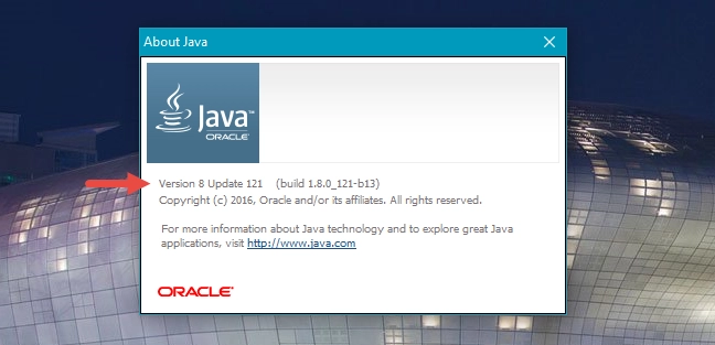 Java, Version, build number