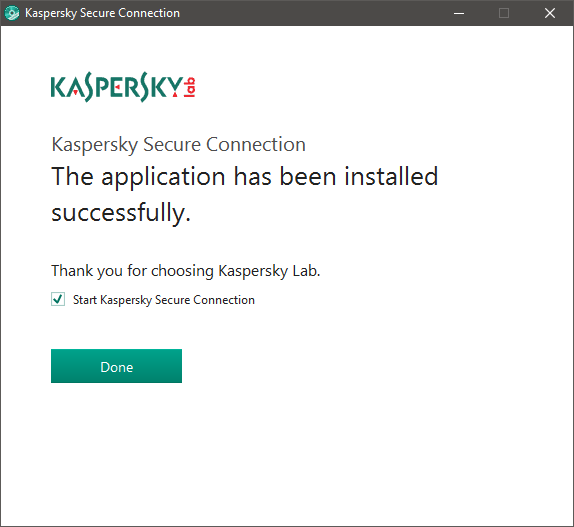 Kaspersky Secure Connection, VPN