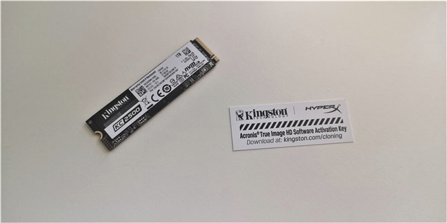 Kingston KC2500 1 TB M.2 NVMe PCIe SSD: What's inside the plastic blister