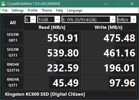 Kingston KC600 - Disque SSD - 256 Go - SATA 6Gb/s (SKC600/256G)