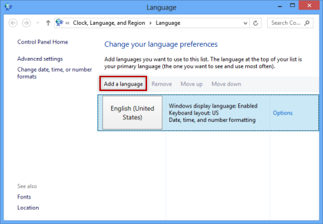 Windows 8, Windows 8.1, Keyboard Input Language, add, remove