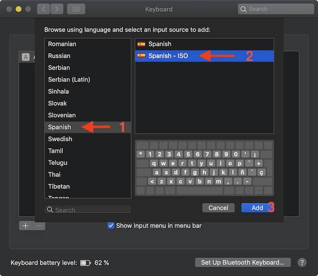 Finding and adding your desired keyboard layout for the language of your choice