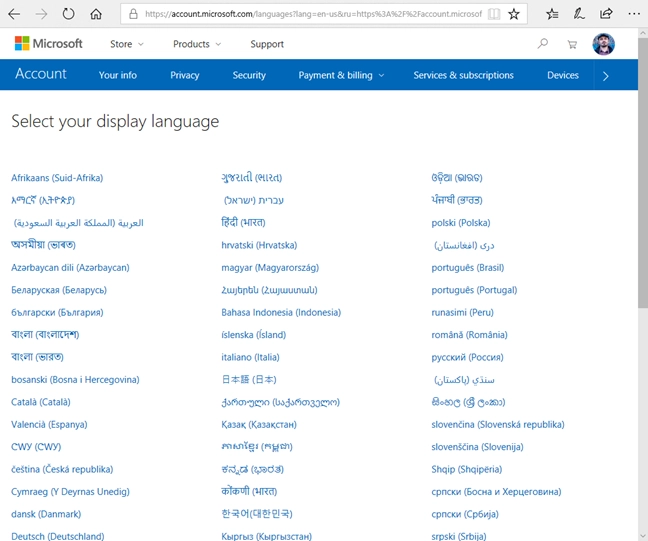 Microsoft, services, apps, language