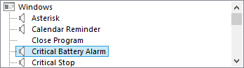 Set Windows to Play Alarm Sounds When Reaching Low or Critical Battery