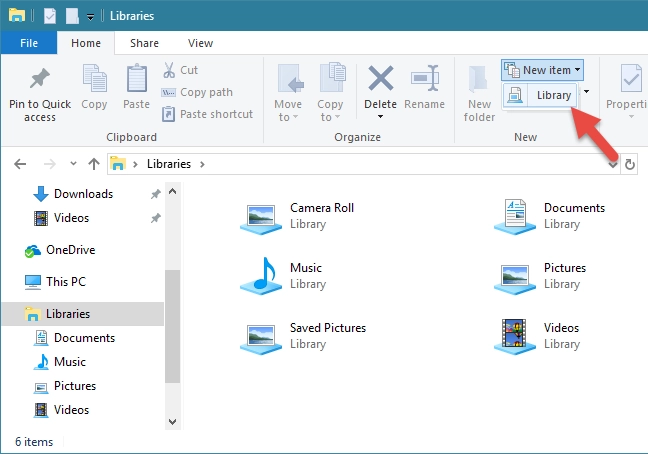 Windows, libraries