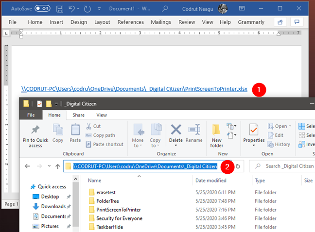 how to create a link to file explorer