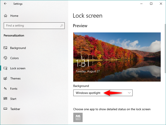 6 ways to change the Lock Screen in Windows 10 (wallpapers, icons, ads