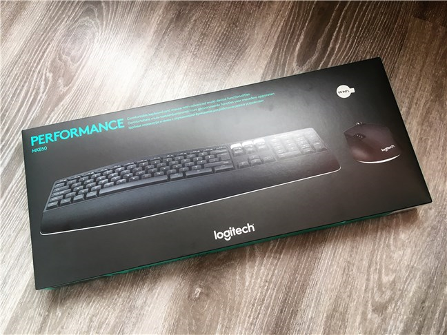 The package of the Logitech MK850 Performance