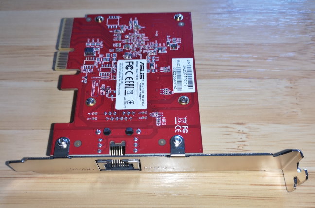 An ASUS XG-C100C Ethernet network card