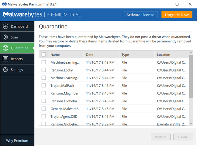 Malwarebytes for Windows Premium