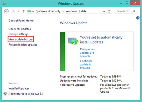 Windows Update, review, updates, hidden, restore