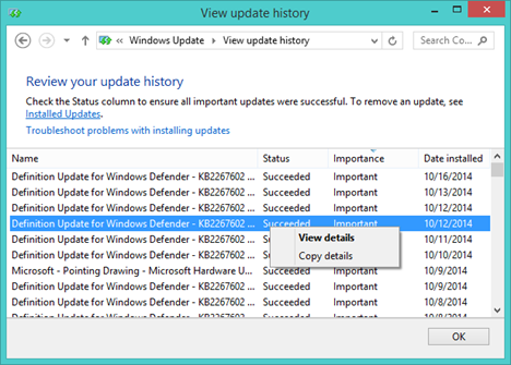 Windows Update, review, updates, hidden, restore