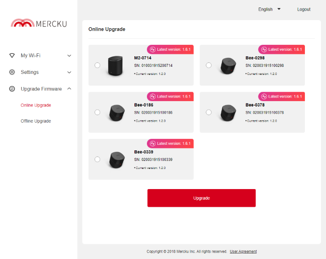 Updating the firmware on the Mercku M2 Hive