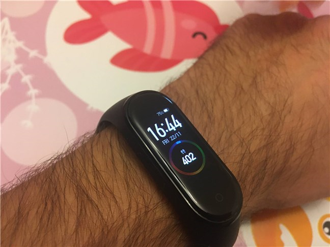 The main screen shown by the Xiaomi Mi Smart Band 4