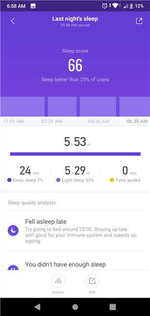 Sleep tracking with the Xiaomi Mi Smart Band 4 is not accurate