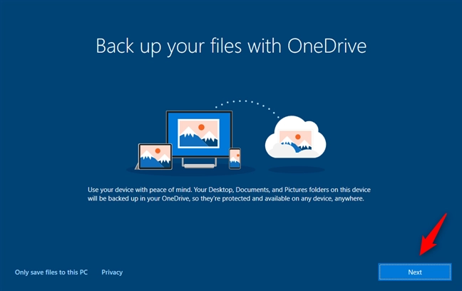 Back up your files with OneDrive