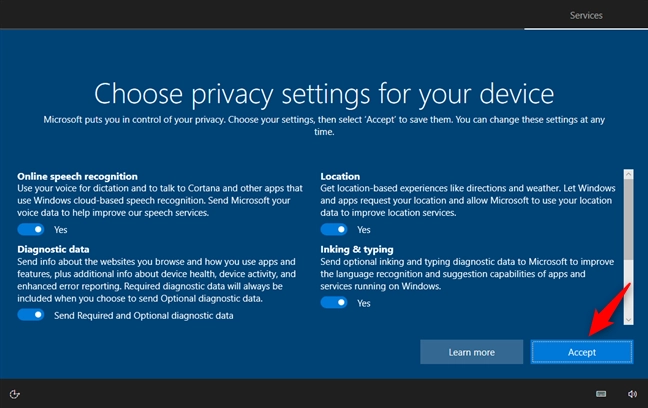 Choose privacy settings for your device
