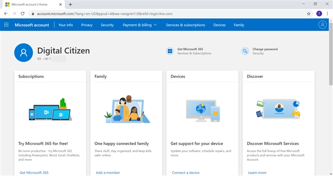 You are signed in to your new Microsoft account