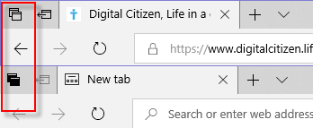 Windows 10, Microsoft Edge, set aside, tabs