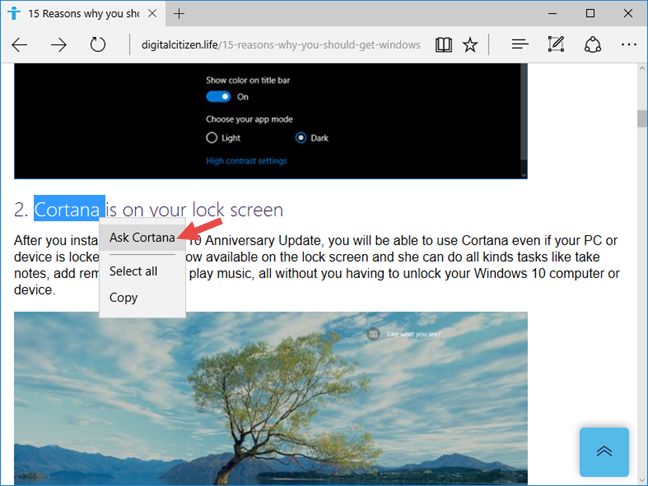 Microsoft Edge, Windows 10