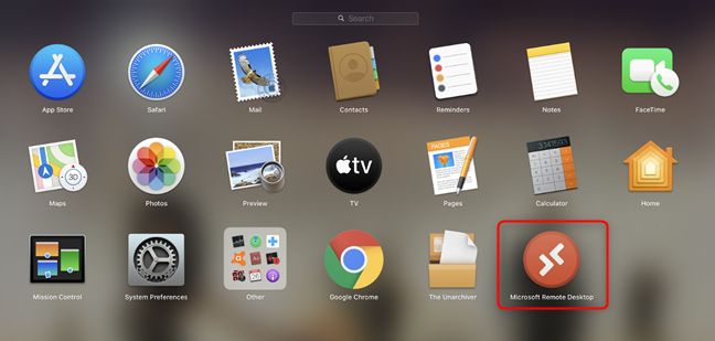 Click on Microsoft Remote Desktop