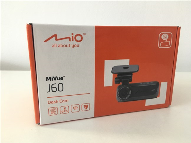 The front side of the MIO MiVue J60 package