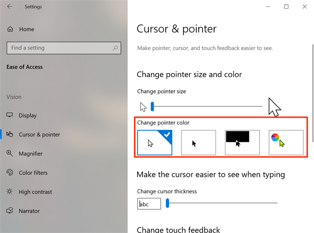 how to change mouse color