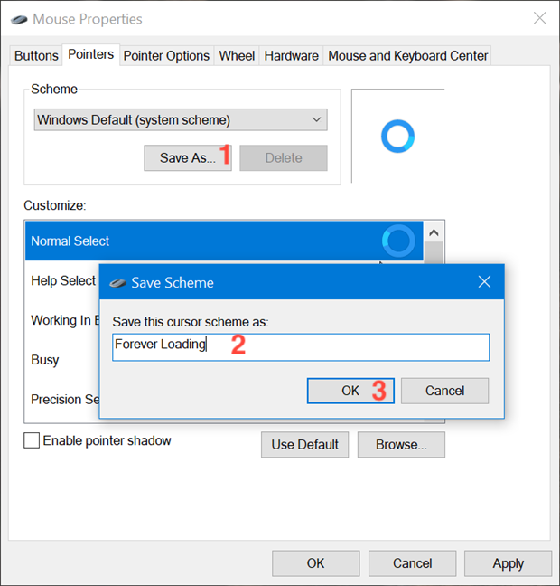 windows 10 how to customize cursor
