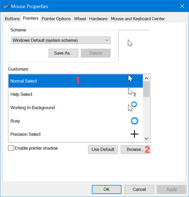 How to use custom mouse cursors and pointers in Windows 10 | Digital ...