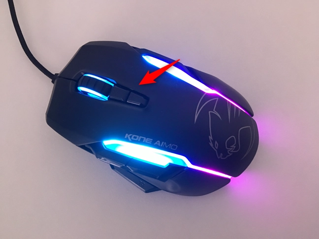 The DPI buttons found on ROCCAT Kone AIMO