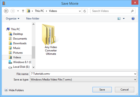 Windows, Movie Maker, save video, movie, project, export