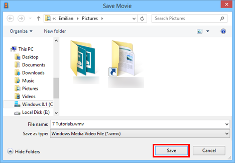 Windows, Movie Maker, save video, movie, project, export