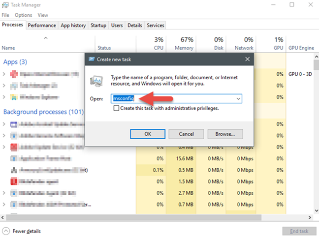 System Configuration, msconfig