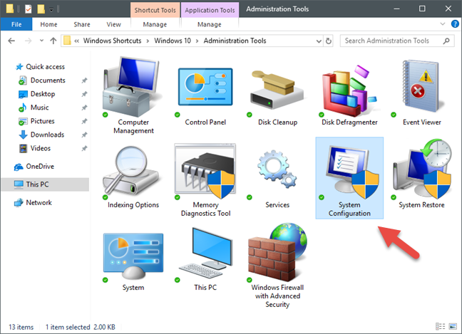 System Configuration, msconfig