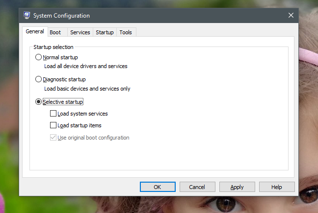 System Configuration, msconfig, Windows