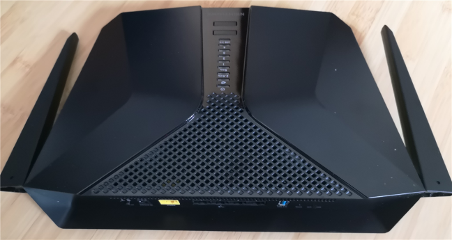The ports on the back of the NETGEAR Nighthawk AX4