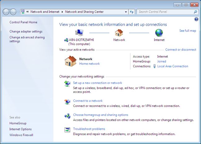 Network, Sharing, Center, Windows, Control Panel