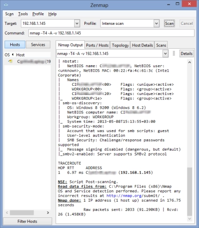 Scan for open ports with Nmap and Zenmap