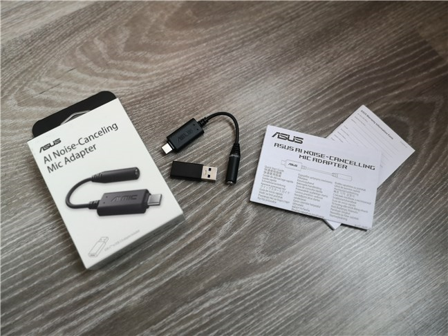 Unboxing the ASUS AI Noise-Canceling Mic Adapter