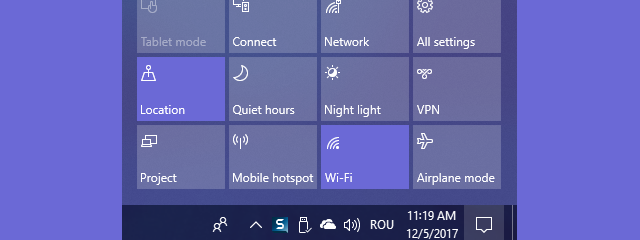 The Quick actions in Windows 10: access them, use them, customize them!
