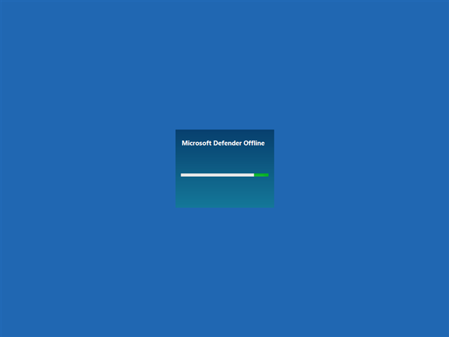 Microsoft Defender Offline is loading